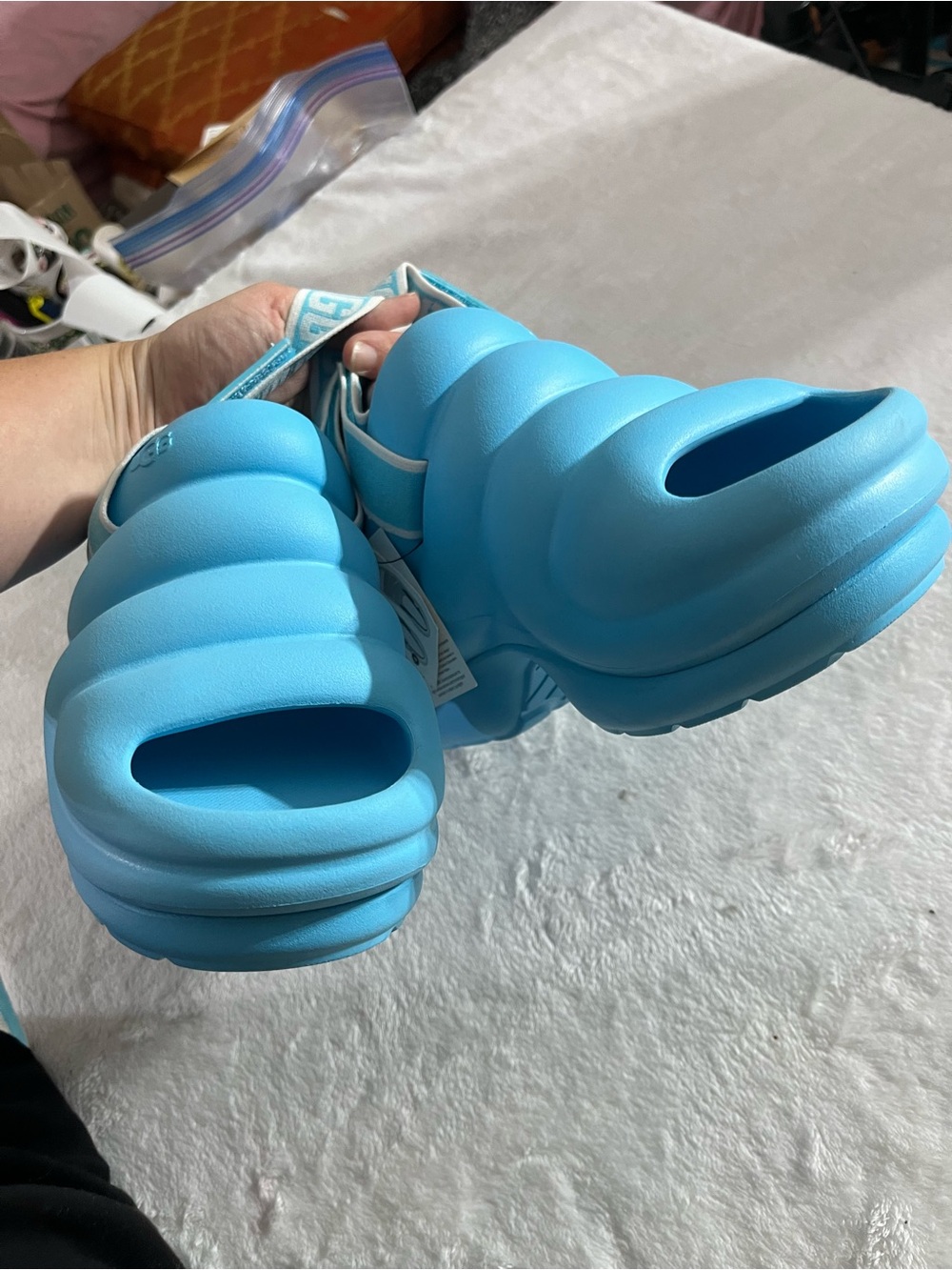 NWT UGG Aww Yeah Platform Sandals Summer Sky 8.5 Slingback Slides chunky foam - Picture 10 of 10
